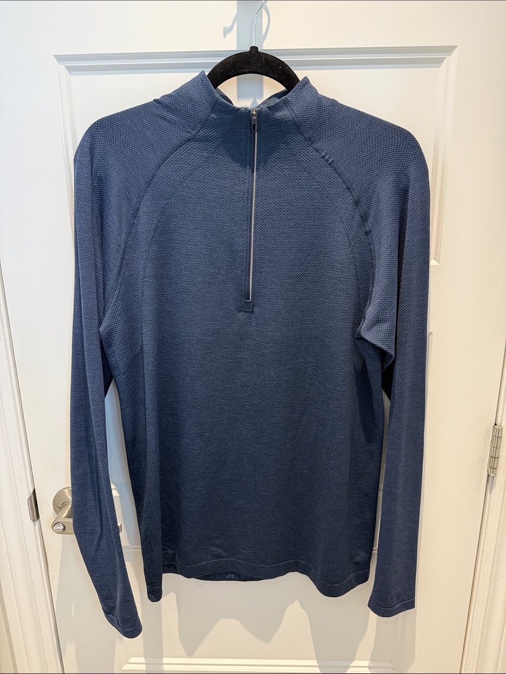 Lululemon Men's Navy Quarter-Zip Long Sleeve Pullover